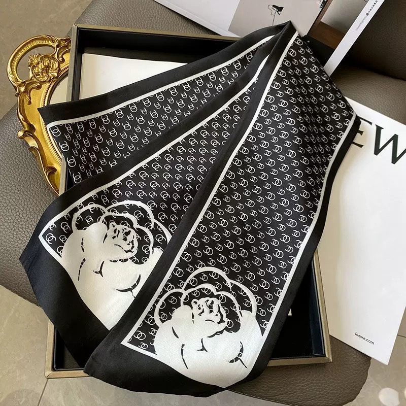 Nuevo bufandas de seda de impresión delgada y larga para mujeres nuevas bandas de moda de decoración profesional bufandas