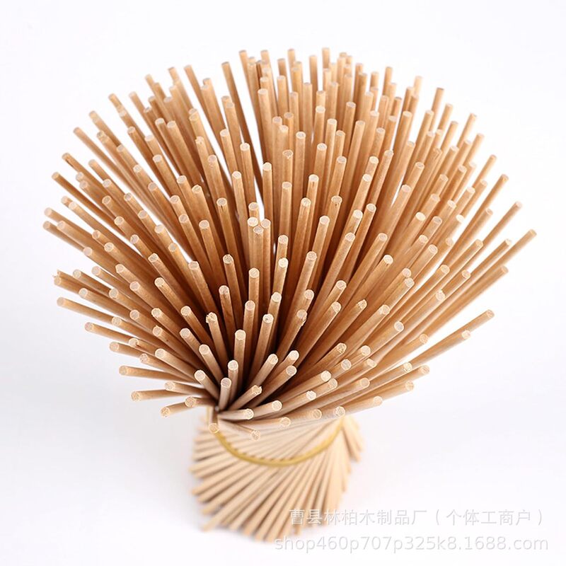 Solid Wood Round Wooden Stick Small Bamboo Stick Household Mop Rod Wardrobe Rod Furniture Accessories Clothes Hanging Rod Curtain Rod