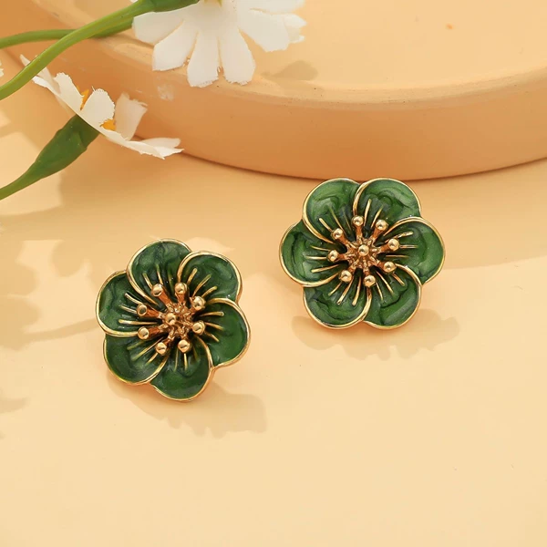Green earrings