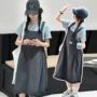 女童木耳边新款儿童背带裙