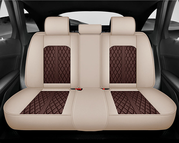 New Car Seat Cushion, All-Season, All-Inclusive, Breathable Linen Car Seat Cushion, Five-Seater Summer Seat Cover, Cooling Pad