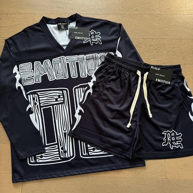 2026 nueva marca de tendencia de comercio exterior transfronterizo MIXEDMOTION camiseta de algodón de manga larga lavado con agua hace viejas calles sueltas