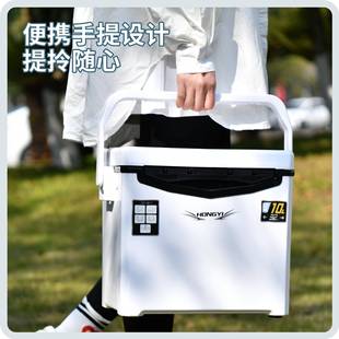 Sea Fishing Box Full-Size Insulated Box 10L-85L Large Capacity Car-Mounted Cold Storage and Fresh-Keeping Belt Strap Cooler for Boat Fishing