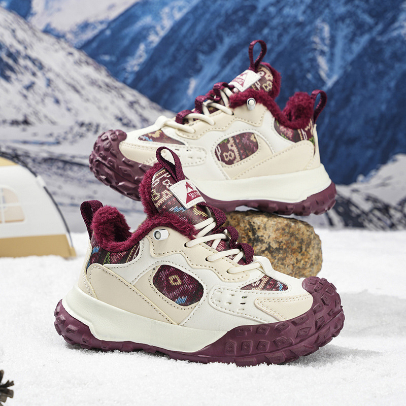 Astro para niños zapatos deportivos Guofeng invierno 2025 nuevo algodón calentamiento zapatos de carrera con suela suave zapatos de papá cómodos