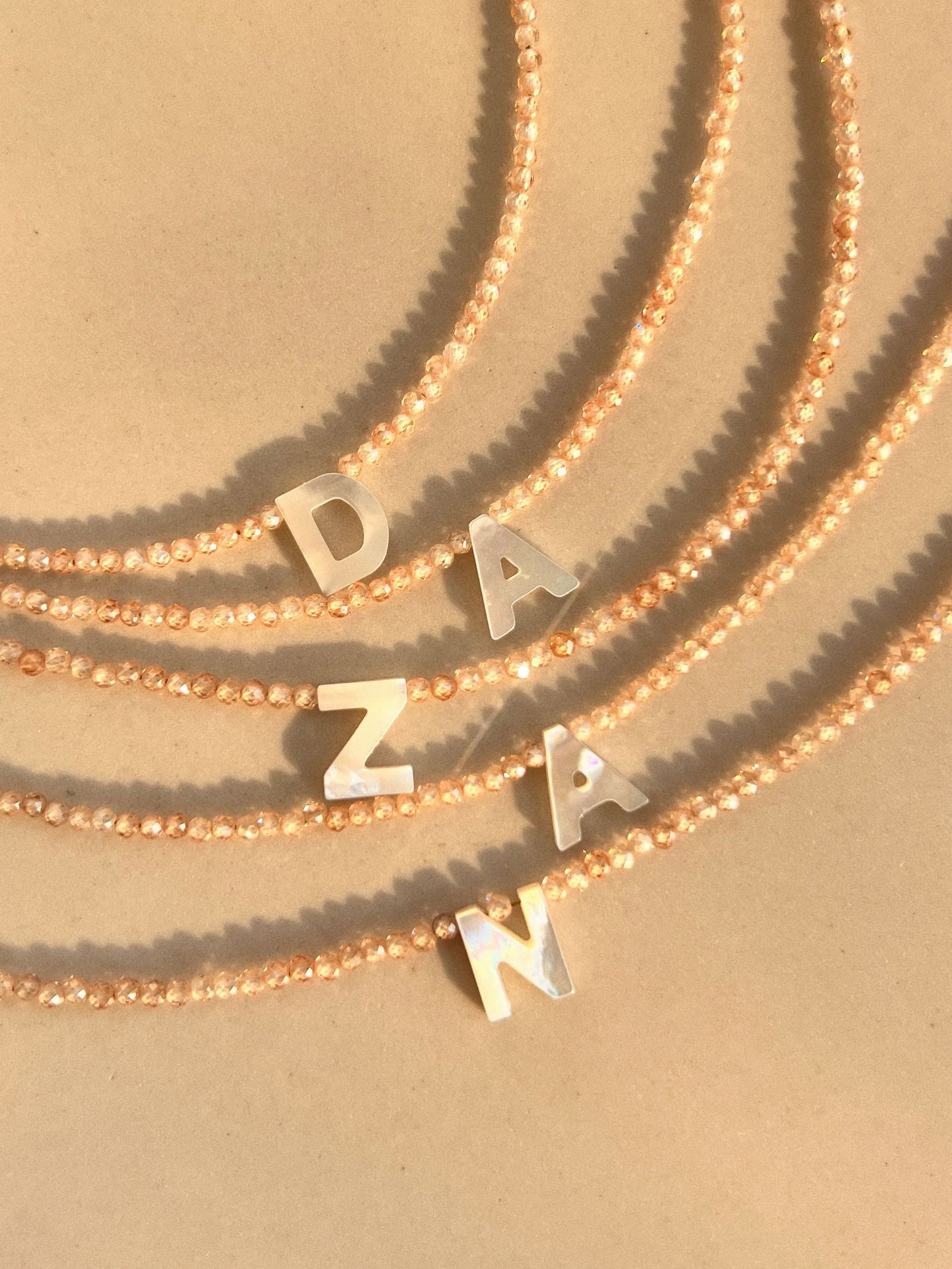 Einfacher Stil Brief Rostfreier Stahl Hülse Perlen Überzug Halskette Mit Anhänger display picture 7