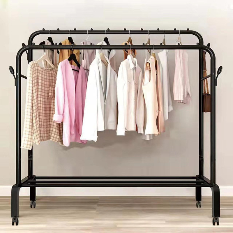 Clothes rack floor home student dormitory folding bedroom drying rack balcony storage simple coat rack wholesale Clothes rack floor home student dormitory folding bedroom drying rack balcony storage simple coat rack wholesale
