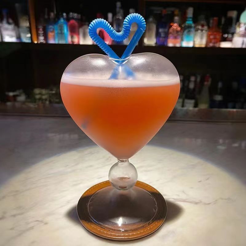 FUENTE fabricante amor cóctel Copa barra personalizada en forma de corazón de cristal creativo regalo Copa