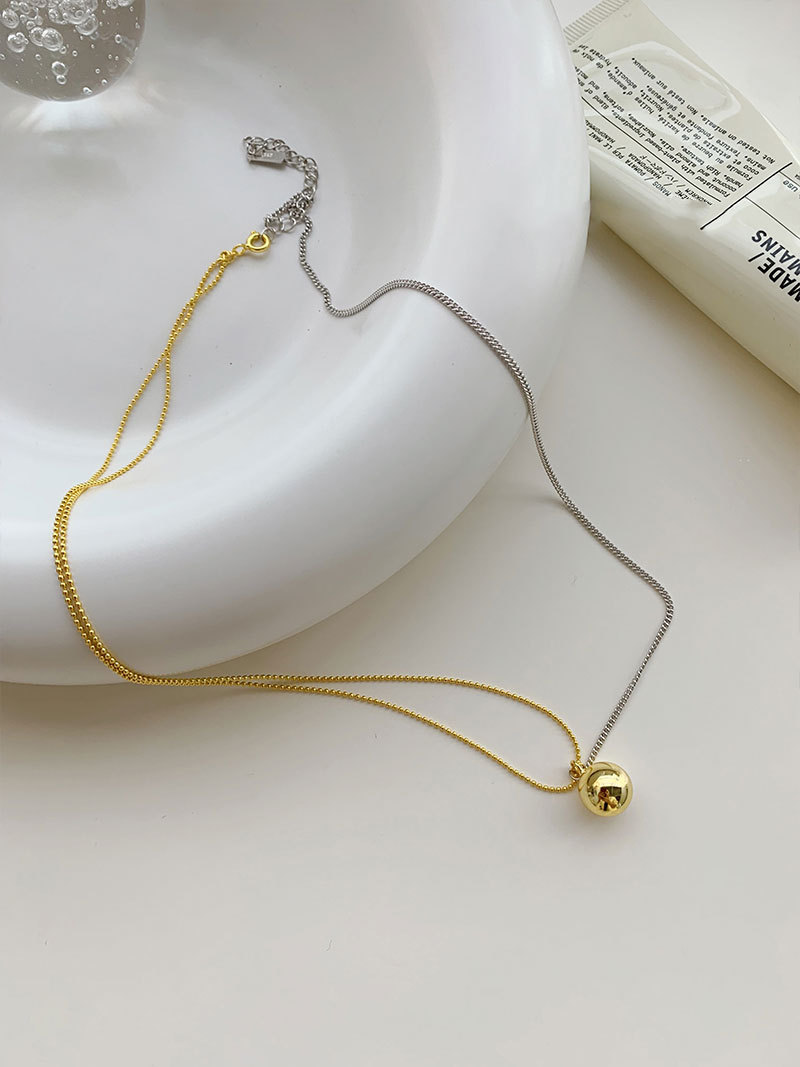 Asymmetrische Kugelketten Halskette Aus Silber Im Edlen Design_voghion.com