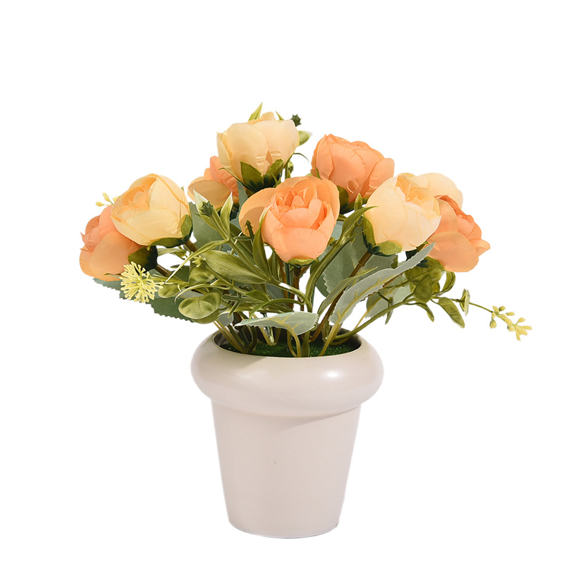 Simulácia zelenej rastliny Malé črepníkové rastliny Ozdoby Kancelária Stolná Obývačka Interiérová dekorácia Kvetinová simulácia Kvetinové ozdoby Svadba_voghion.com