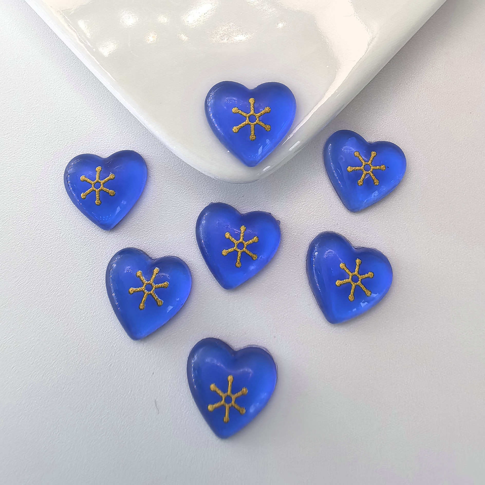 爱心贴片座装饰品树脂diy平底心形美甲饰品美甲钻0010.j