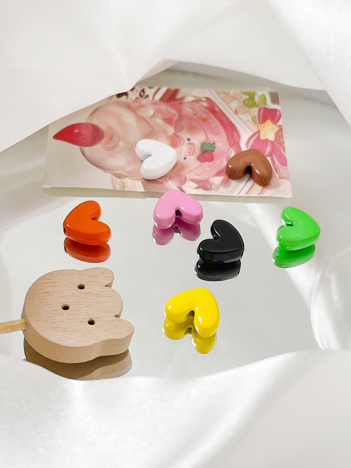 2g Weight Beads Jewelry Making Type 10 * 8mm Jewelry Making Size DIY Jewelry Accessories Classification Hole 1~1.9mm Hole Size 1 Piece Quantity Zinc alloy Material Heart Shape Pattern Stoving Varnish Design Cute Style 1 Piece 10 * 8mm Hole 1~1.9mm Zinc Alloy Heart Shape DIY Jewelry Accessories Beads 2