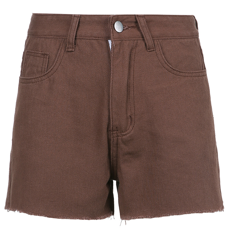 Shorts de mezclilla de color liso NSSSN75567