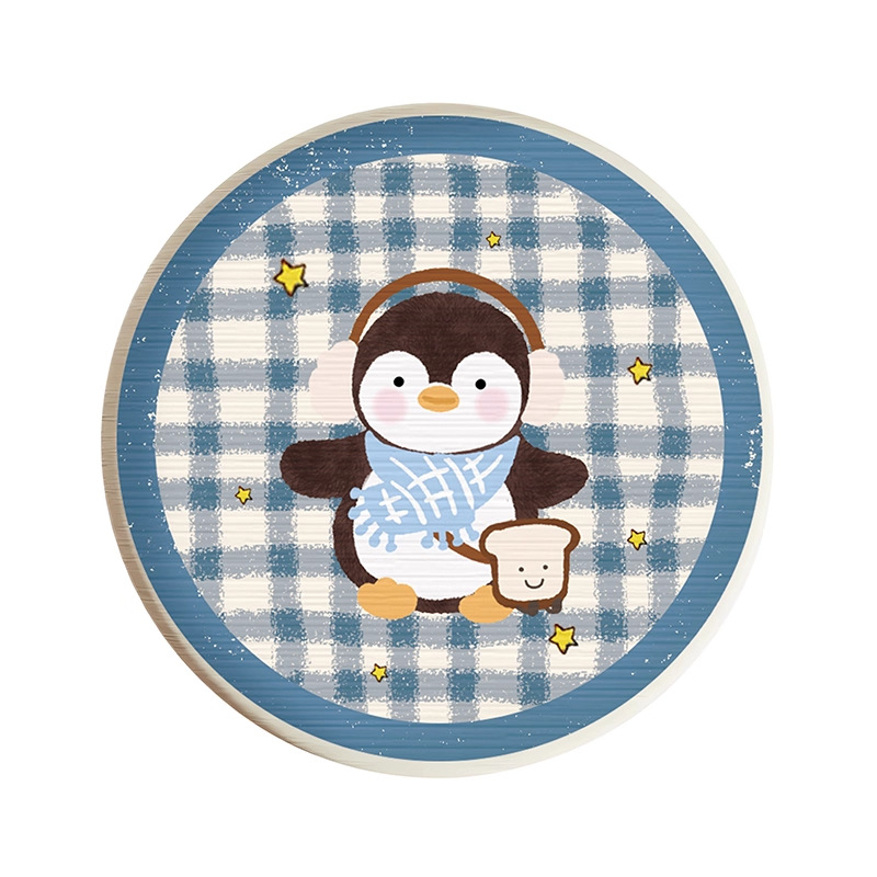 Posavasos de café de oficina de dibujos animados, posavasos de escritorio, posavasos de agua redondos, almohadillas absorbentes de agua de barro de diatomeas, encimera de secado rápido