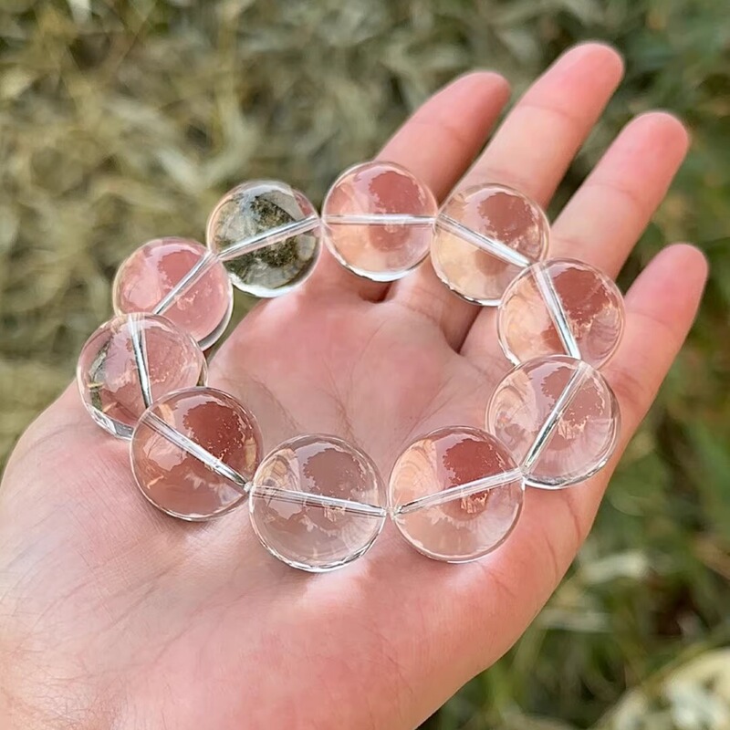 水晶极光~收藏毕业级天然10A白水晶手串净体手链男女款礼物|undefined