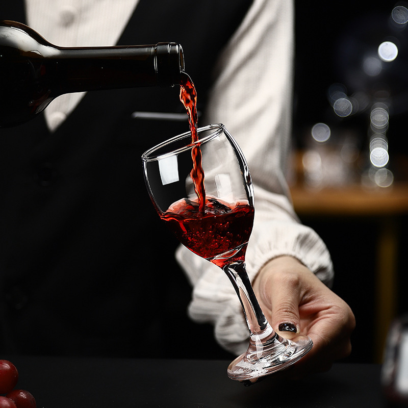 Taza de vino de cristal de lujo de alta gama de estilo europeo, juego de decantador de copa de Borgoña para el hogar, copa de vino pequeño
