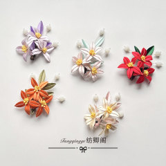 オリジナルの手作りの花の花の枝のヘアピン