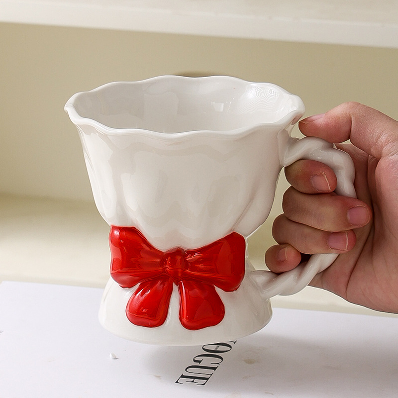 Arco de cerámica alta sensación de lujo ligero dibujado a mano exquisito alto valor de la oficina en el hogar bebida taza de desayuno