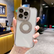 透明水钻漏标适用苹果15promax手机壳防摔iPhone14pro网红高级感