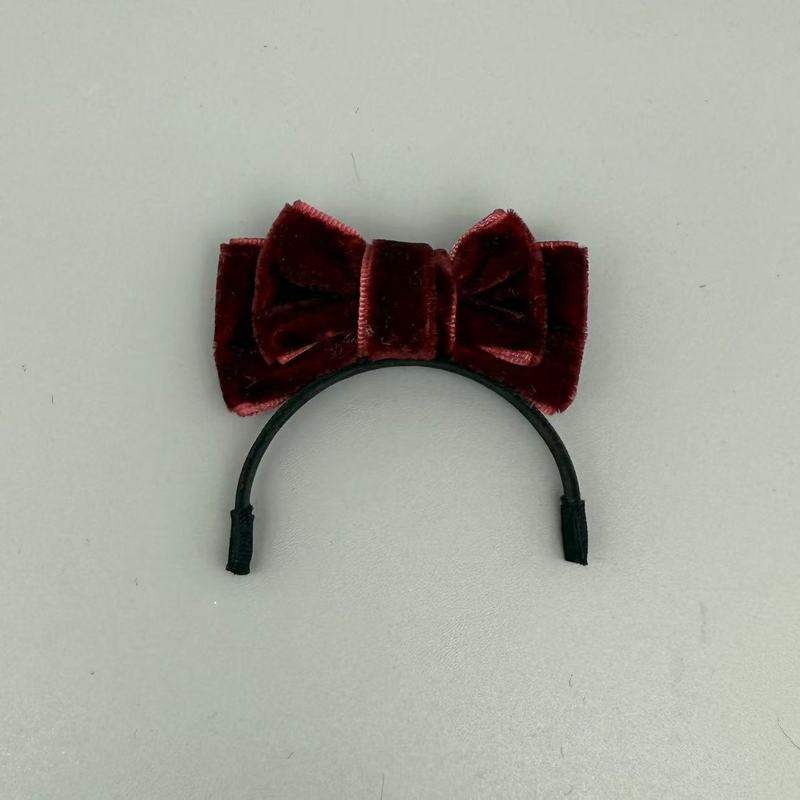 Labubu ラブブリボンヘッドバンドビッグレッドキャンディーカラーのリボンヘッドバンド人形ピンクヘッドバンドアクセサリー|undefined