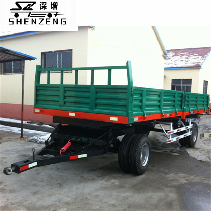 20T农用拖车 自卸拖车 拖拉机运输挂车机组 平板拖车 工具运输车