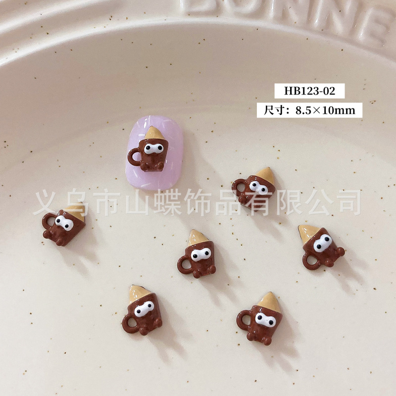 美甲饰品可爱搞怪独眼怪香肠嘴五角星百搭指甲饰品奶茶甜甜圈小狗|undefined