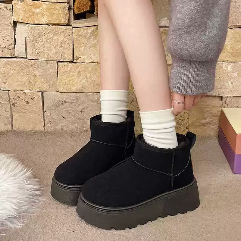 Winter warm boots platform, keep warm non-slip shoes