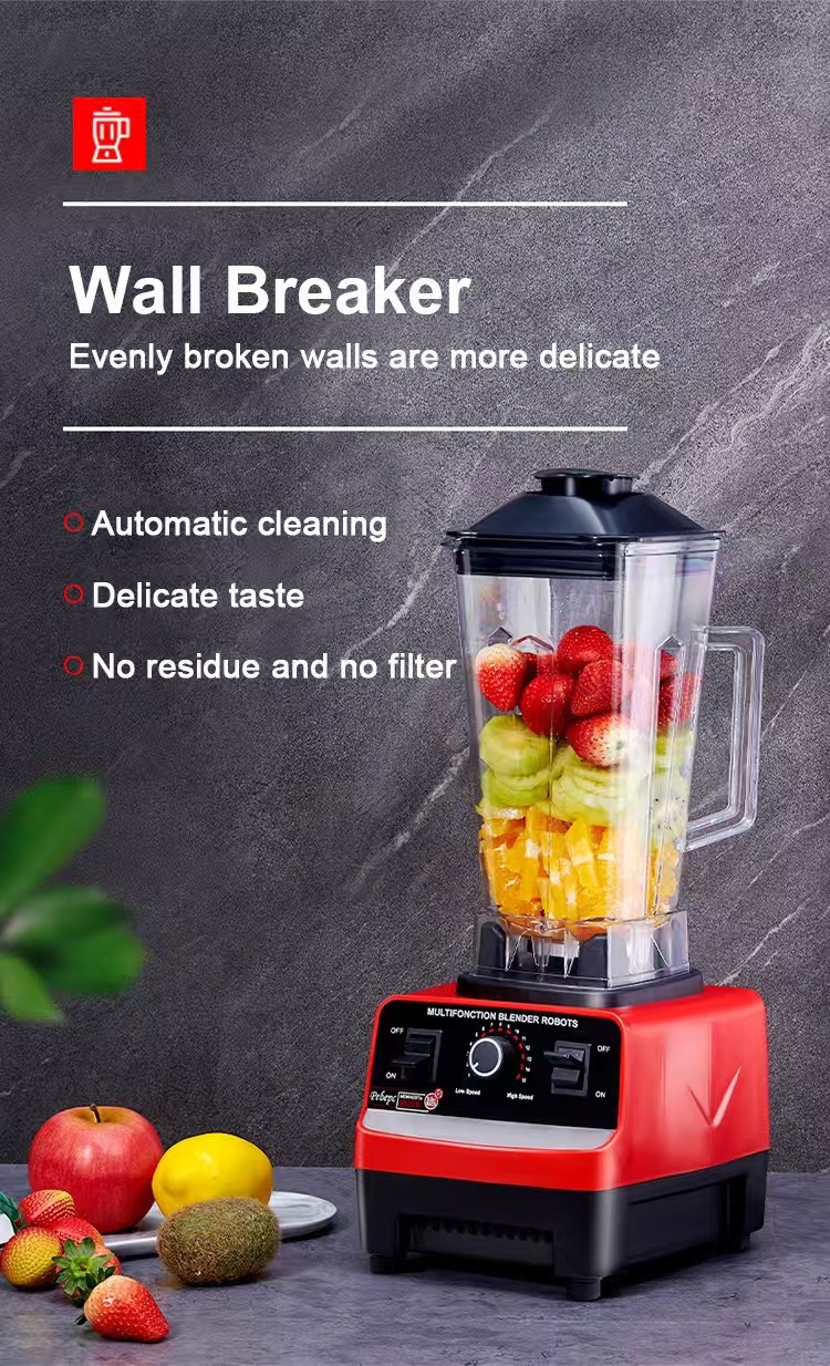 Sonderangebot Hochleistungsmixer 3-4 Personen Küchenmaschine Eiscrusher Mixer Blender Haushaltsvollautomatischer Entsafter Großhandel