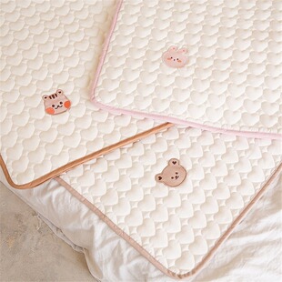 cpc quilted embroidered diaper pad bear rabbit embroidered cute pattern baby seat pad changing diaper pad waterproof