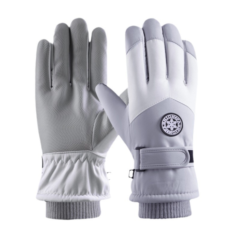 Rękawice narciarskie męskie i damskie unisex na jesień i zimę, wiatroszczelne i wodoodporne, do jazdy na motocyklu na świeżym powietrzu, z polarowymi, grubymi i ciepłymi palcami_voghion.com