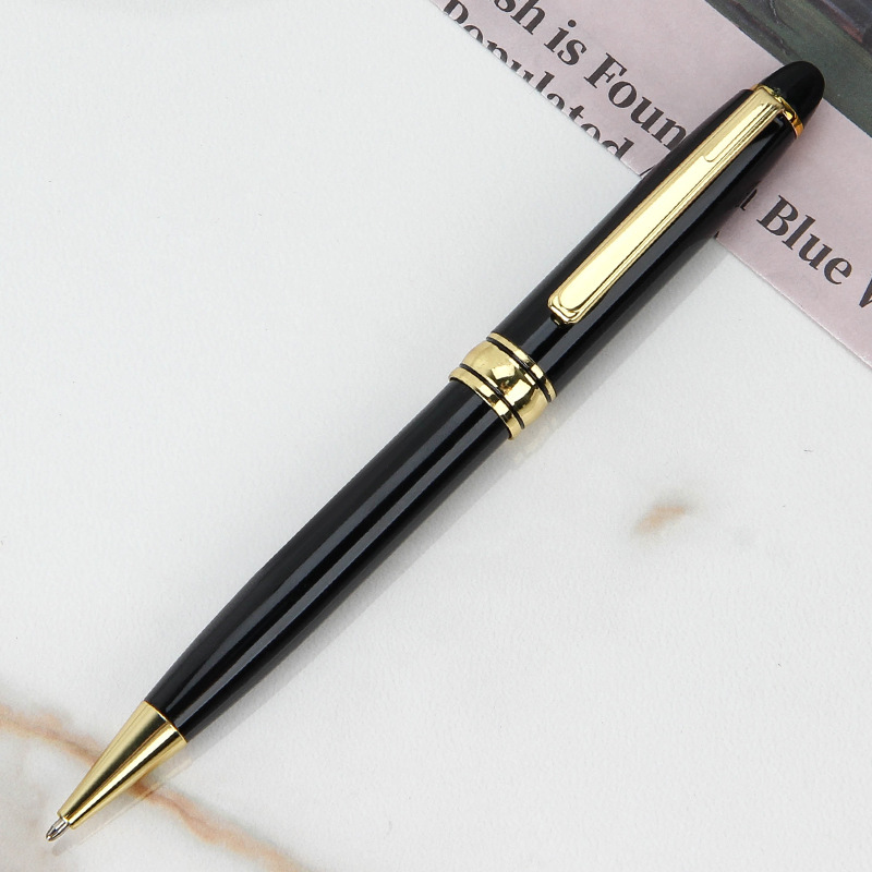Bolígrafo giratorio aceitoso de metal 1,0, exportación de alta gama, publicidad, regalo de oficina, impresión y grabado de logotipo, bolígrafo personalizado de negocios