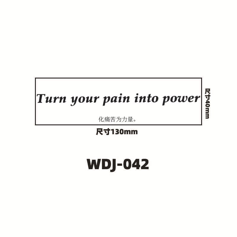 Jugo de hierbas pegatinas de tatuaje letras inglesas pegatinas de tatuaje de clavícula de la mano de espalda alta sensación impermeable a prueba de sudor semipermanente