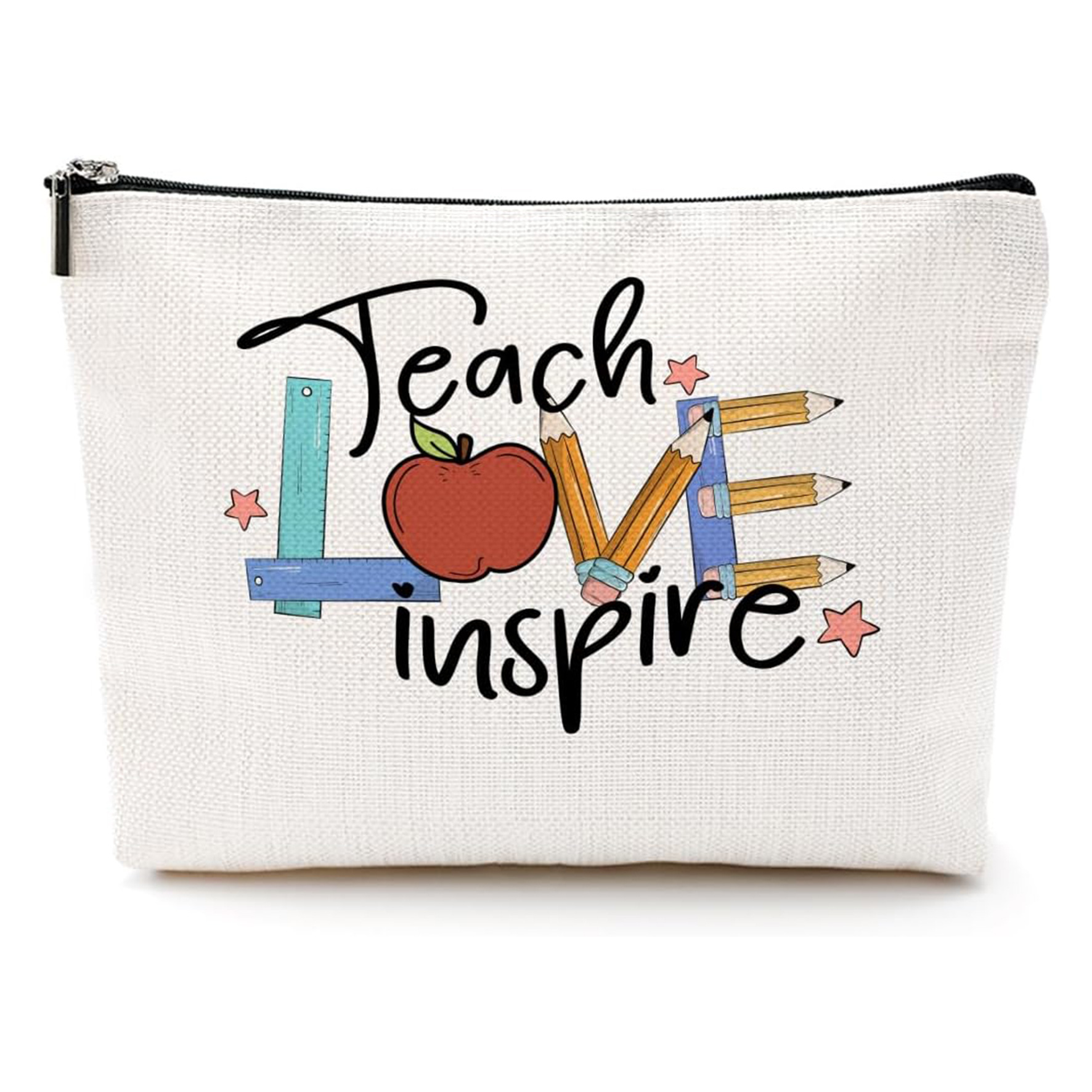 Transfronterizo Amazon explosión gráfica inglesa bolsa de maquillaje regalo zipper bolsa de lino impermeable bolsa de maquillaje bolsa de almacenamiento