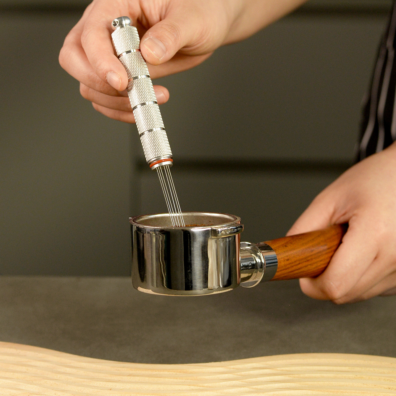 Aguja de polvo de aleación de aluminio de café aguja de polvo de madera aguja de polvo de madera aguja de polvo de madera sólida aguja de polvo de madera