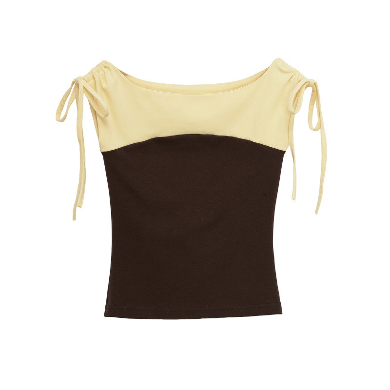 Amazon Wholesale New Summer Women's Versatile Straight-Neck Sleeveless Top with Adjustable Pleated Details 3641398 Amazon Wholesale New Summer Women's Versatile Straight-Neck Sleeveless Top with Adjustable Pleated Details 3641398