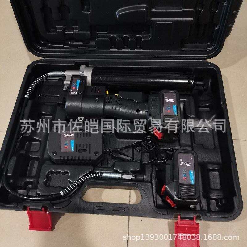 批发BCC品牌WU-1824D型号24V锂电工具电动加油枪 黄油枪配2电一充