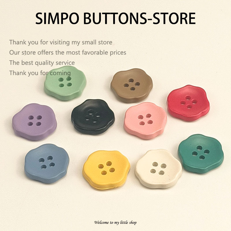 Plastic Irregular Buttons with Four Holes, Floral Design, for Children's Clothing, Cardigans, Sweaters, Shirts, and Jackets, Four-Hole Buttons, Jinpu Plastic Irregular Buttons with Four Holes, Floral Design, for Children's Clothing, Cardigans, Sweaters, Shirts, and Jackets, Four-Hole Buttons, Jinpu