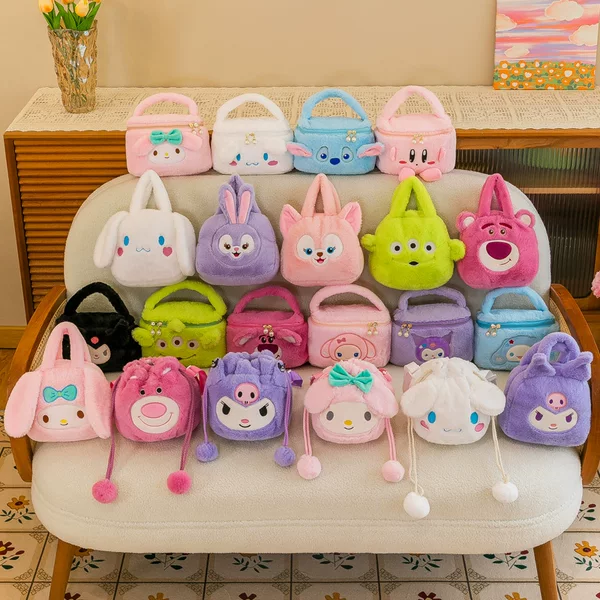 2026 New Capybara Plush Crossbody Bag Cute Cartoon Backpack Cartoon Large Capacity Gift Women's Cosmetic Bag