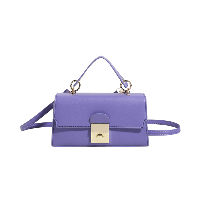 2025 primavera nuevo temperamento diseño de moda estilo extranjero textura simple mochila de hombro bolso de bloqueo de mano color caramelo