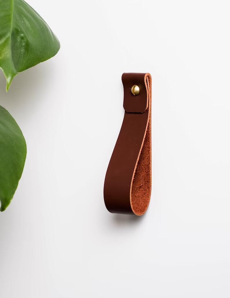 Percha de cuero simple toalla estante pared gancho hombro Correa toalla gancho baño decoración latón toalla anillo nórdico hogar