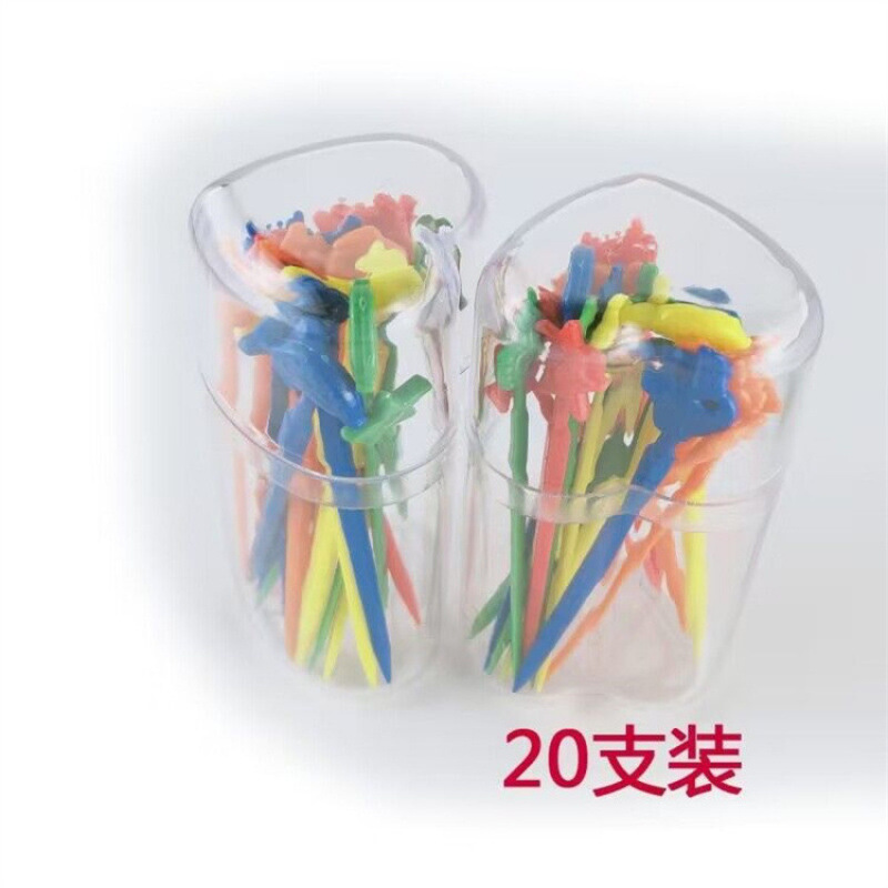 Japón hogar dibujos animados horquilla de fruta creativa para niños animales lindos horquilla de fruta de plástico set Bento stick