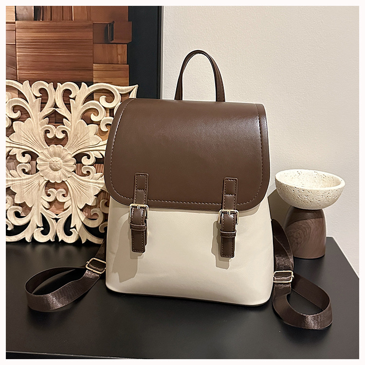 Women's Fashion Small Backpack High-End Commute Daypack Large Capacity Multiple Pockets Everyday Versatile Shoulder Bag