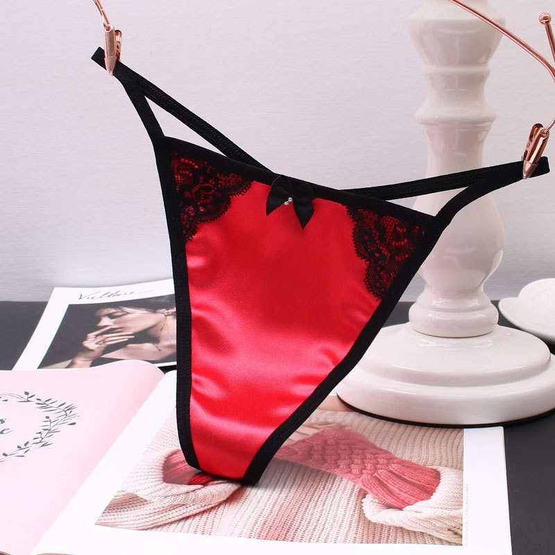 Directly from the Manufacturer, Women's Satin Thong Panties, Large Size, One-Piece, European and American Style, Low-Waist, Fashionable and Sexy Directly from the Manufacturer, Women's Satin Thong Panties, Large Size, One-Piece, European and American Style, Low-Waist, Fashionable and Sexy