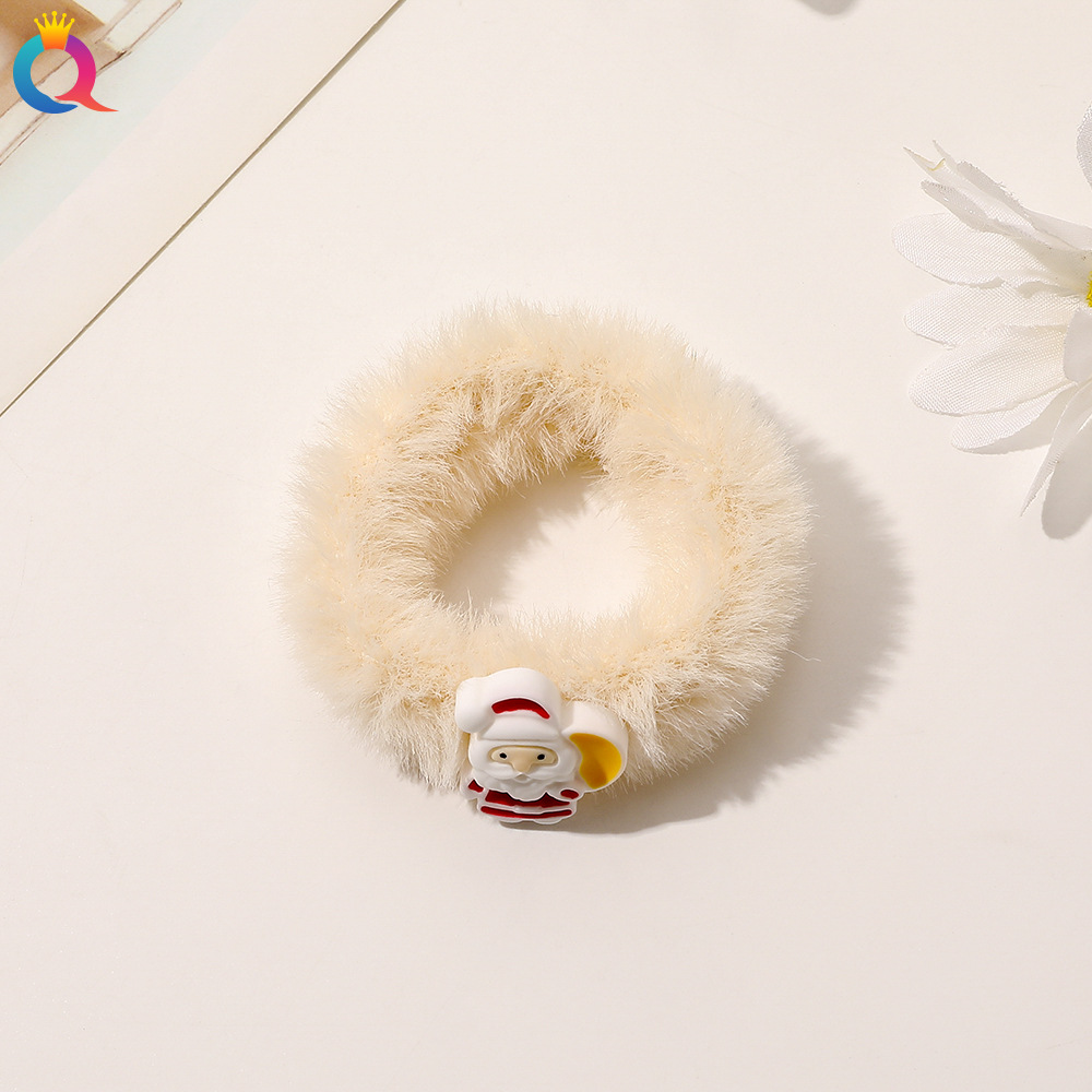 Christmas gift Christmas headdress plush large hair band high-grade hair tie ins large ring_voghion.com