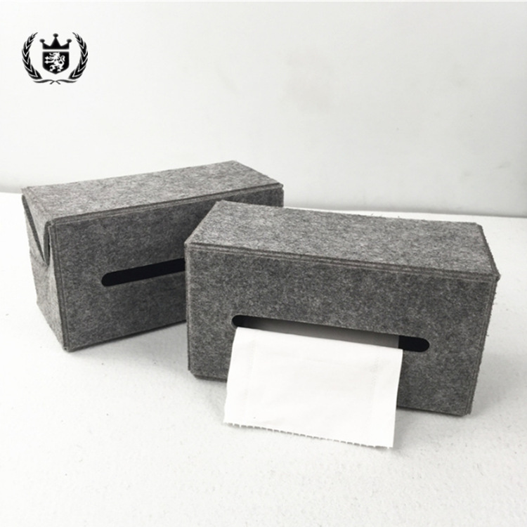 厂家批发汽车毛毡纸巾盒 定制纸抽家居用品装饰收纳 可按定做logo