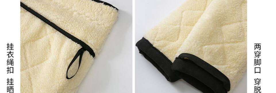 Quần legging nữ giữ nhiệt siêu dày cạp cao lót nhung cừu, dáng bút chì mặc ngoài — Bảo vệ trung tâm bằng lụa 100% dày [Kung Fu Sheep Inner], Bảo vệ trung tâm bằng lụa 100% dày [bên trong màu MƠ], Quần lụa nhung cừu 100% dày chi tiết 26