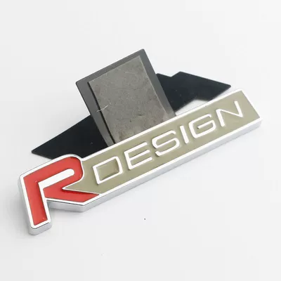 RDESIGN 3D three-dimensional metal car emblem sticker is suitable for Volvo S60L V40 V60 modified car emblems (Car logo) - standard-red
