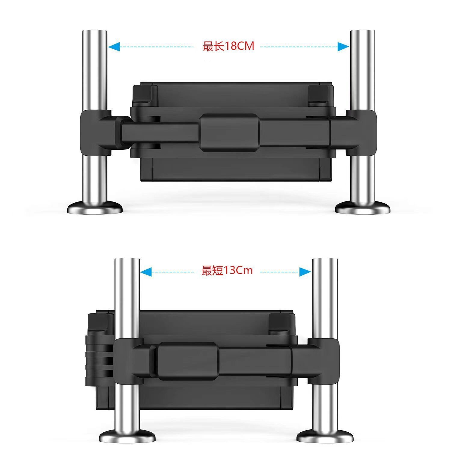 Car-mounted phone and tablet holder for rear seat headrest, multifunctional support for iPad, automotive accessories