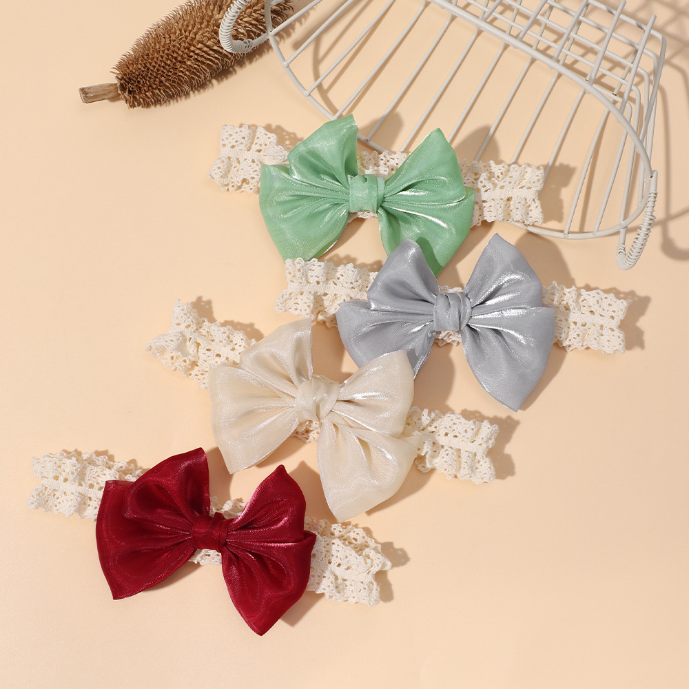 2024 New Style Hair Band Korean Style Cute Fashion Multi-color All-match Elegant Baby Girl Children's Bow Headwear Hair Ring_voghion.com