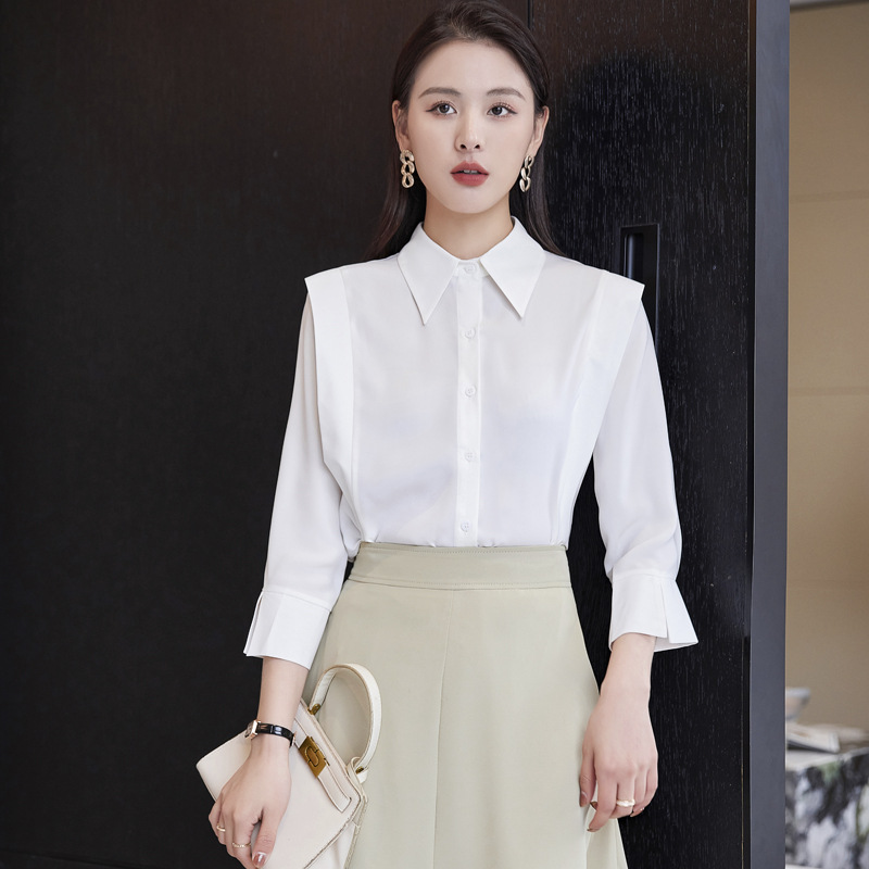 White spring design fashionable elegant professional shirt