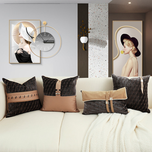 Light luxury Italian style high-end model room pillows villa hotel home sofa pillows soft decoration designer cushions wholesale